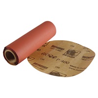 400 Grit, 6" Dia Adhesive-Back Sandpaper, Roll of 25